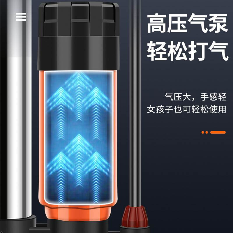 极速高压摩托电瓶电动车充气管子泵自行单车打气筒家X用通用汽车