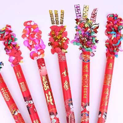 婚礼炮筒结婚小喷花筒用品结婚礼花彩带花瓣雨喷花开业开工庆典手