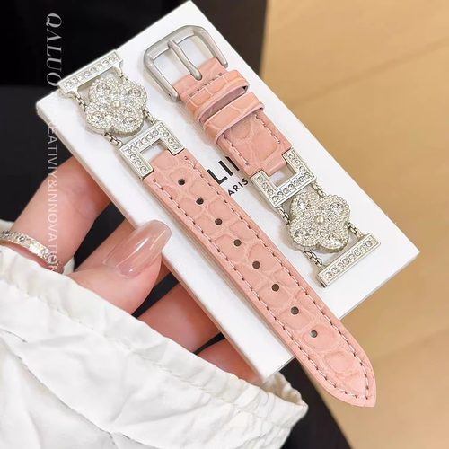 QALUO/千洛适用华为满钻圆纹表带