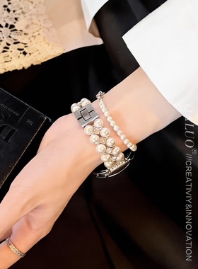 新款〔轻奢百搭〕小香风仿珍珠适用华为手表watchGT6/gt5表带gt3/2pro/fit3/4pro高级感荣耀watch2金属女小众