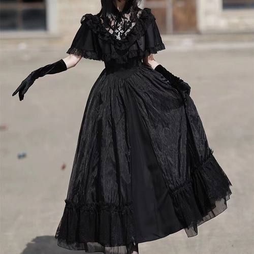 哥特lolita宫廷风vintage连衣裙
