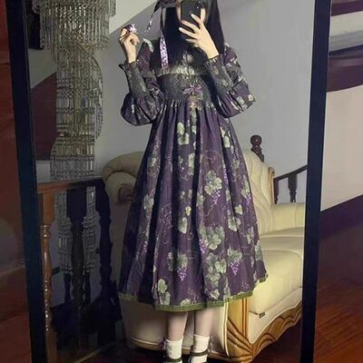 卢瓦尔葡萄园2.0立领op长款洛丽塔lolita连衣裙