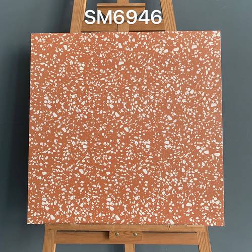 水磨石600x600哑光仿古瓷砖美式