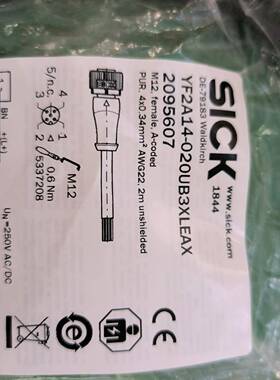 sick西克数据连接线 YF2A14-020UB3XLE