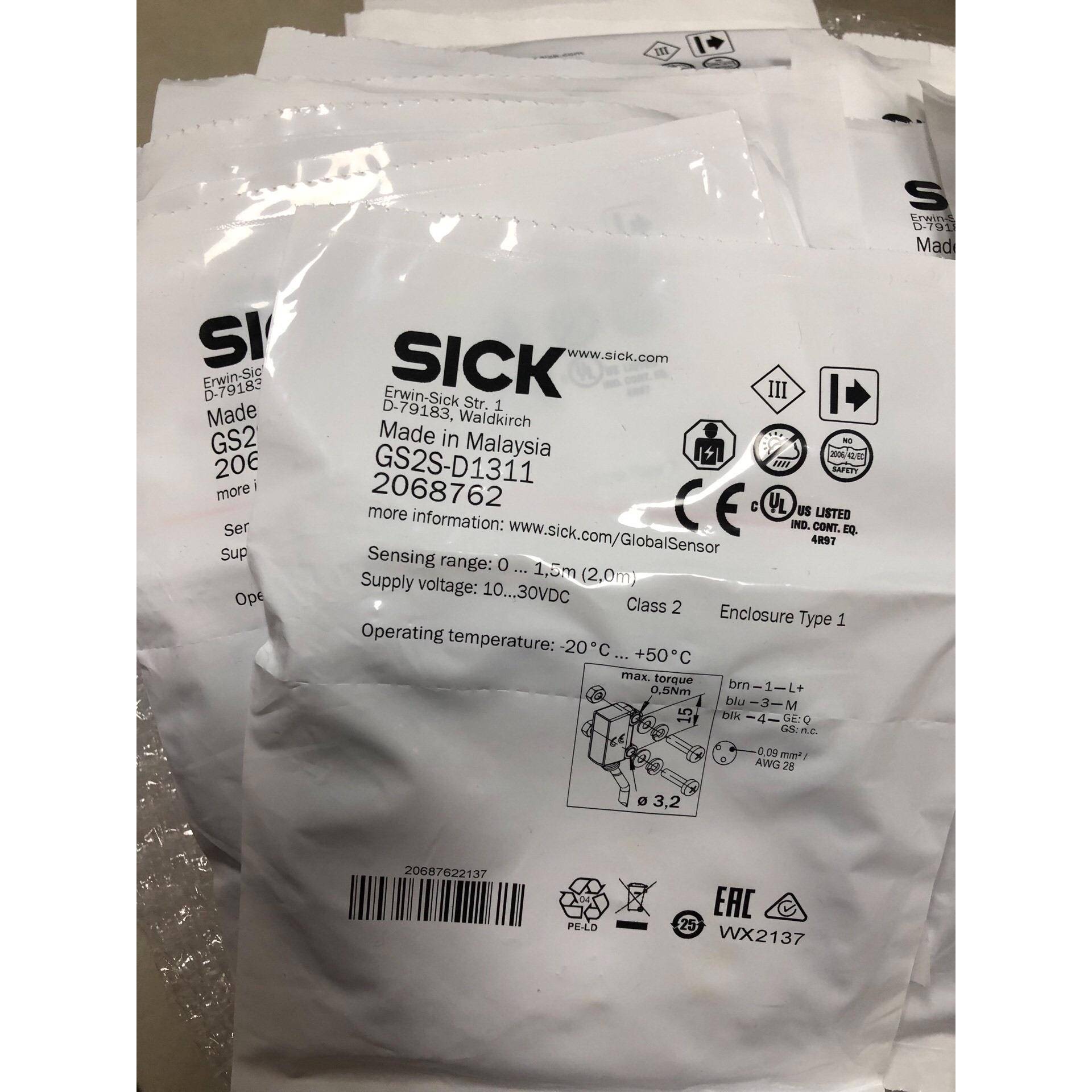 SlCK西克对射传感器，型号GS2S-D1311／GE2S-