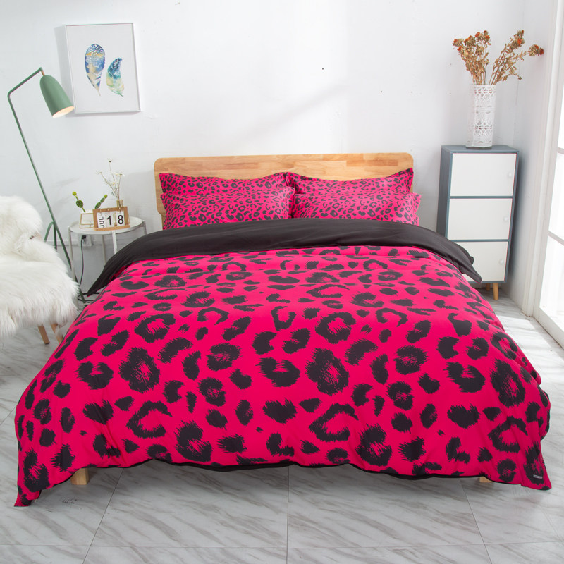 野性新款中古风甜辣豹纹四件套性感辣妹感被套床上用品15m4件套