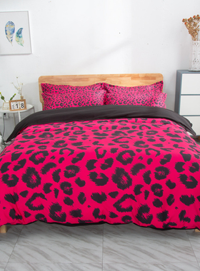 野性新款中古风甜辣豹纹四件套性感辣妹感被套床上用品15m4件套