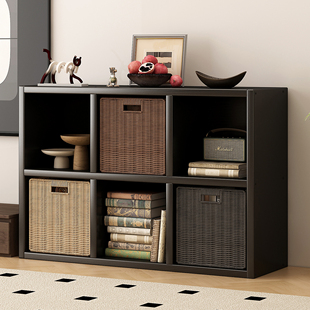 实木格子柜卡莱克自由组合书架落地置物架客厅储物柜简易书柜