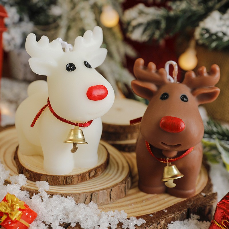 Creative Xmas Reindeer Candles:Scented Elk Gift Box for BFFs