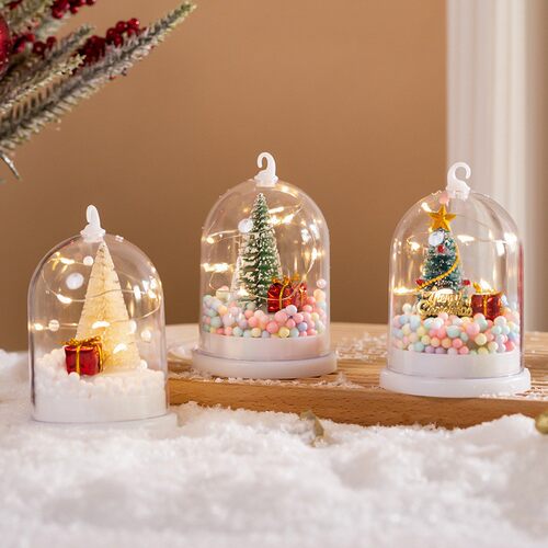 Kids Xmas Gift: Glowing Snow Tree Night Light Tabletop Decor