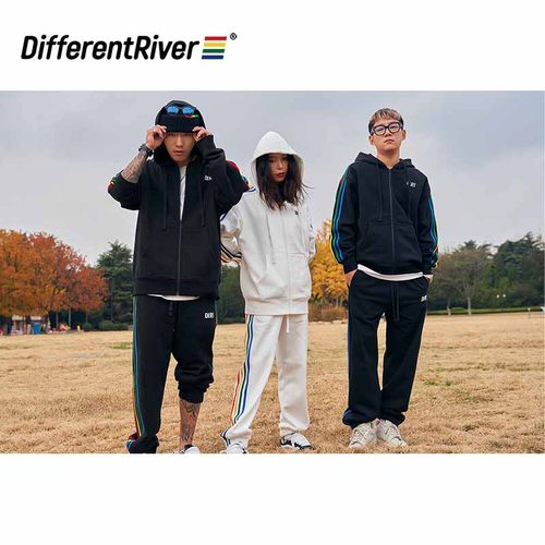 differentriver抓绒运动休闲套装