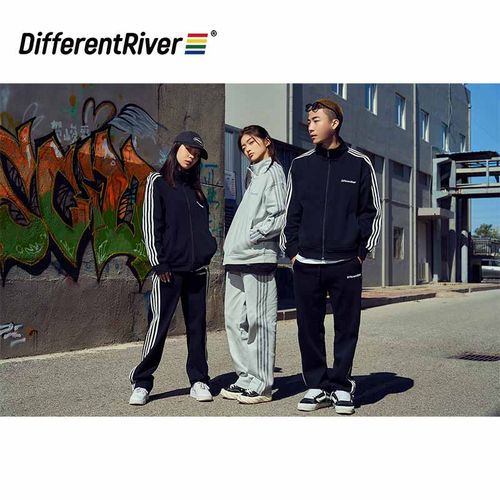 differentriver立领运动休闲套装