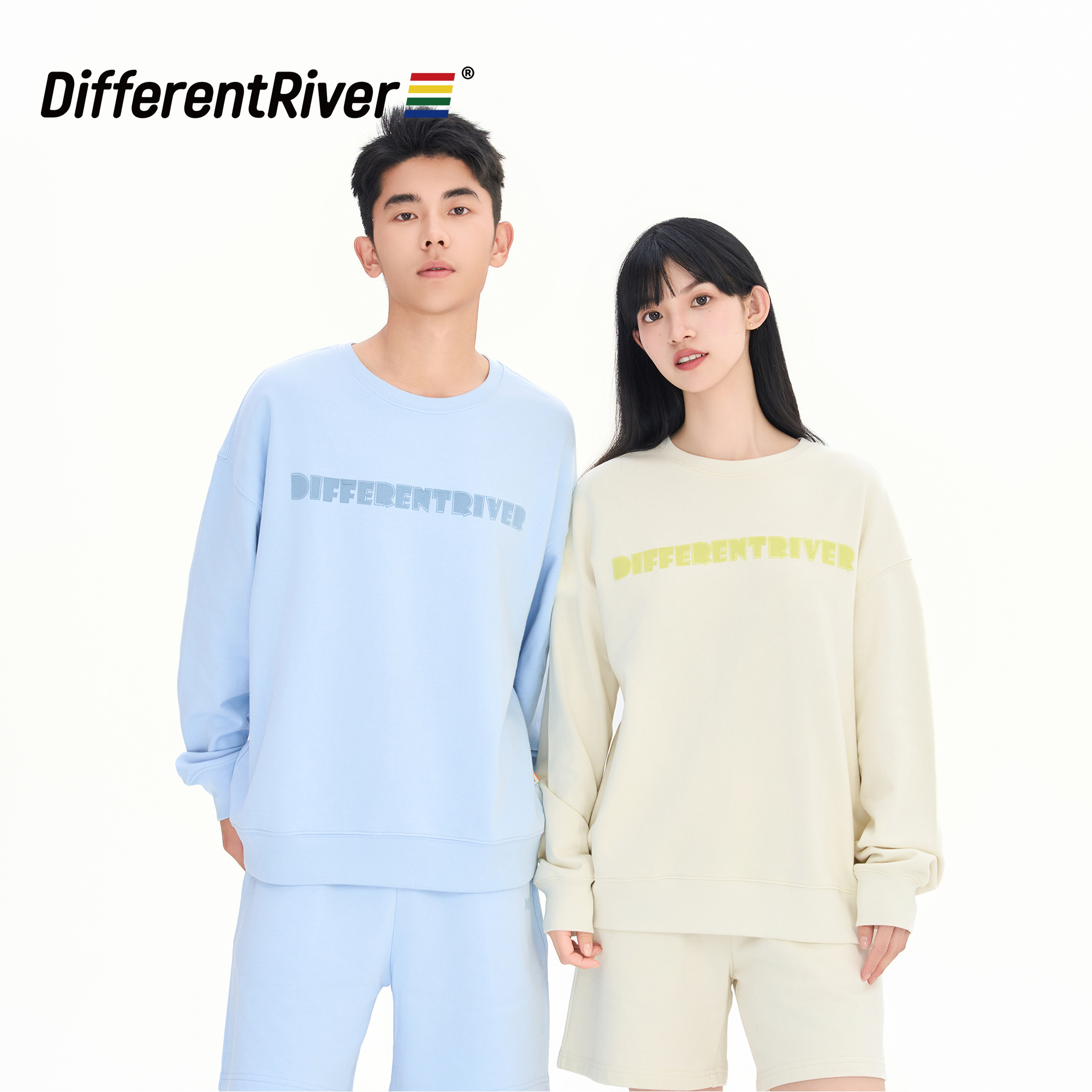 与川马卡龙彩色休闲卫衣