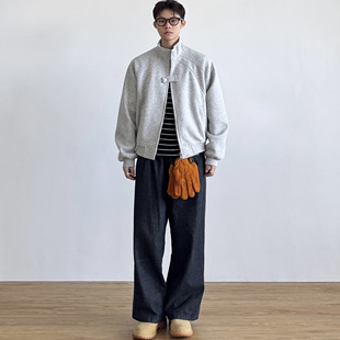 廓型夹克 型卫衣秋冬季 SIIIEND美式 复古立领情侣双拉链简约百搭版