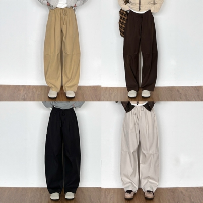 SIIIEND日系复古纯色休闲裤男秋季单褶宽松百搭直筒阔腿长裤子