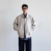 SIIIEND美系老钱复古基础款 百搭休闲宽松夹克翻领男情侣外套