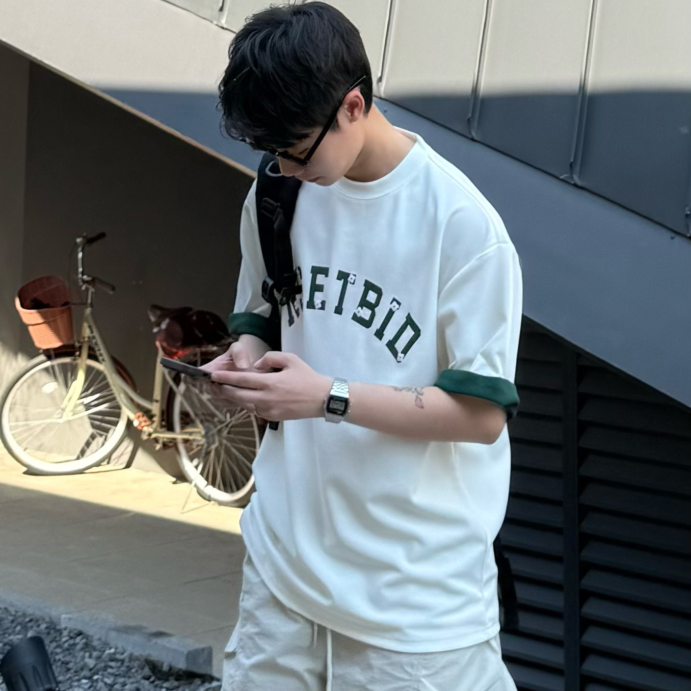 SIIIEND短袖T恤撞色印花中弹速