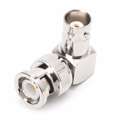 BGEKTOTH RF Coaxial Cable Adapter L-shaped BNC Male Right An