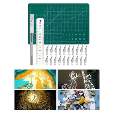 24Pcs/set Carving Exacto Knives Craft DIY Kit Art Blades Ma