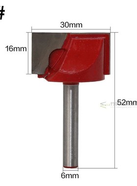 *1Pc 6mm Shank CNC Face Mill Router Bits Cleaning Bottom Rou
