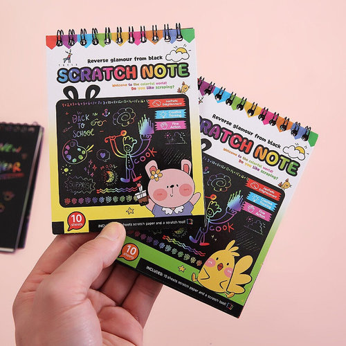 Rainbow Magic Scratch Off Paper Set for Kids Arts Scraping