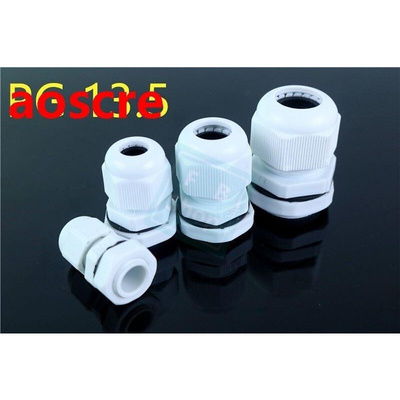 10pcs PG13.5 WhiteBlack Nylon Strain Relief Glands Connect