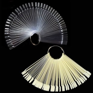 50 Pcs Fan shaped Nail Polish Swatches Detachable Hoop Novi