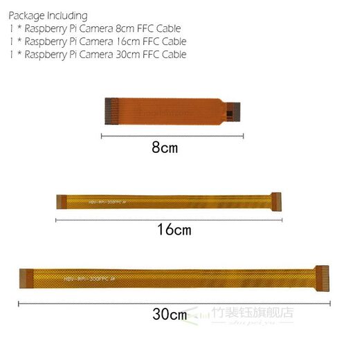 3pcs Raspberry Pi Camera FFC Cable 15 Pin 22 Pin 8cm 16cm 30