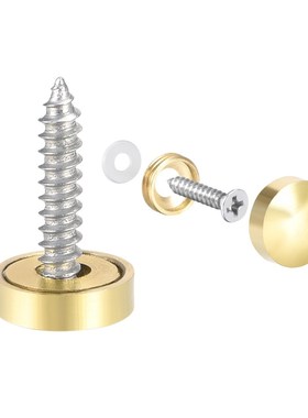2/4/8pcs Mirror Screws Decorative Cap Cover Nails Polished G