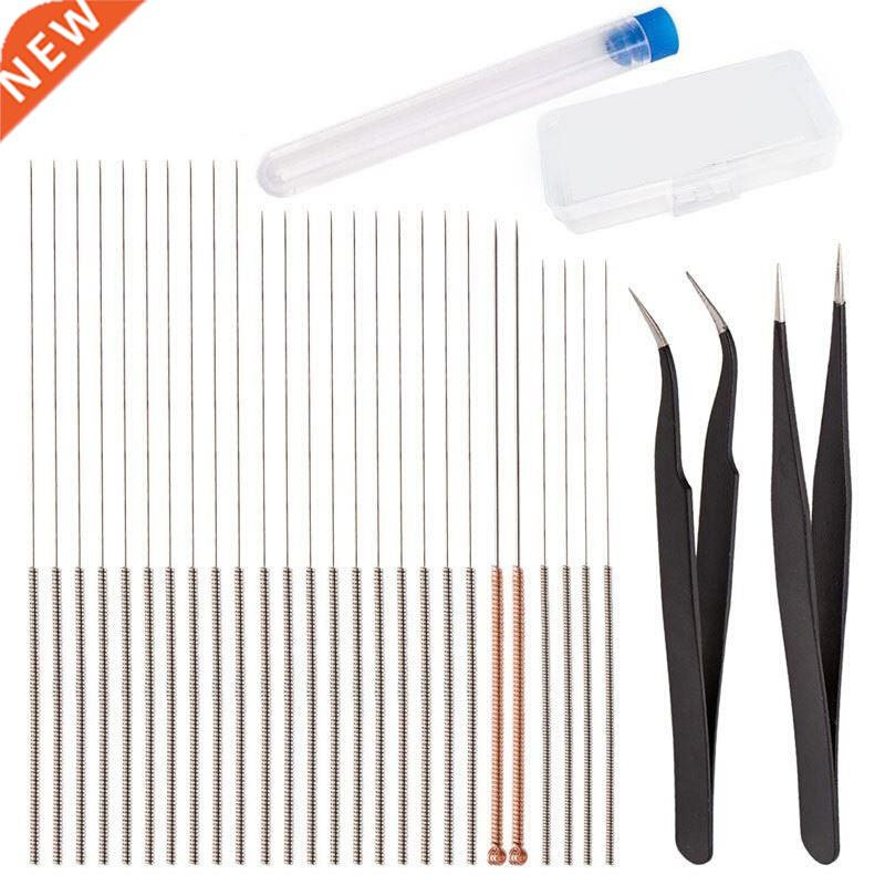 28Pcs 3D Printer Nozzle Cleaning Kit Steel Nozzle Needles &a