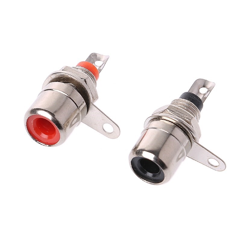 10 Pcs Nickel Plated RCA Phono Chassis Panel Mount Female So