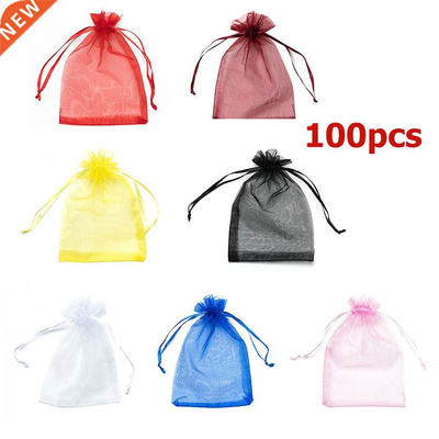 Small Yarn Organza Bag Pouches Drawstrings Bags Christmas G