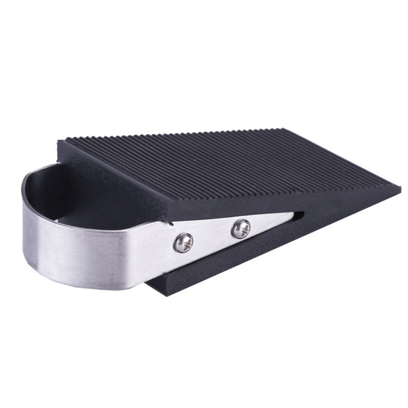 Door Stopper with Rubber & Stainless Steel Wedge Block Guar