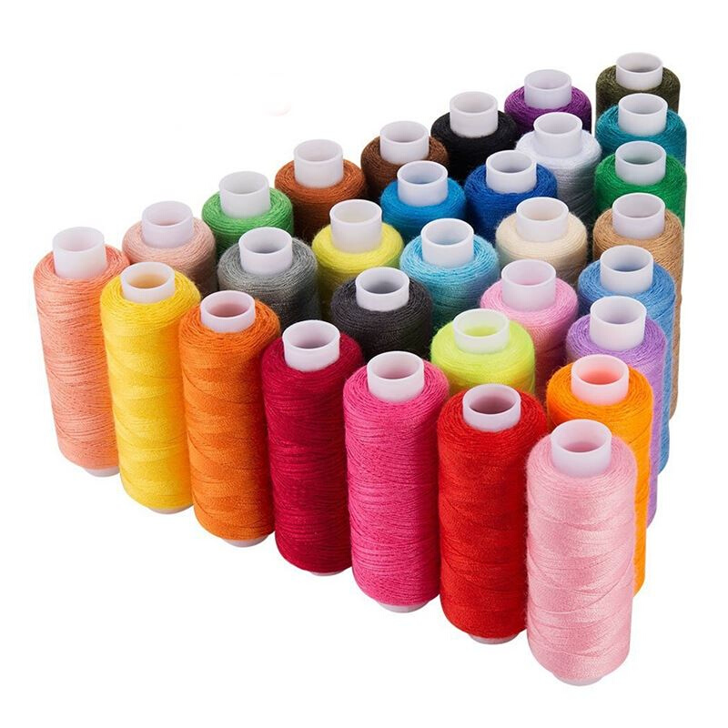 30 Spool Sewing Thread, 250 Yard Each Assorted Spool Threads