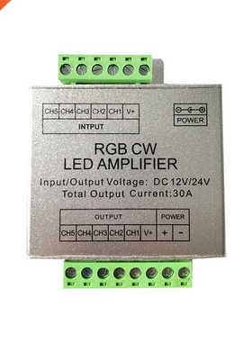 DC12V-24V LED RGBW / RGB Amplifier 12A 24A 30A 3CH 4CH Outpu