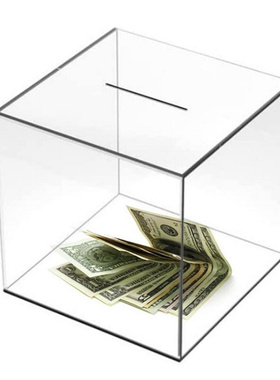 Transparent Bank Box Durable Acrylic Saving Money Box
