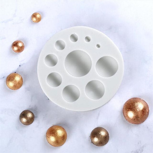 Reusable Hemisphere Pearl Ball Silicone Cake Mould Soap Fond