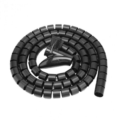New 1pc 2m/1.5m Flexible Spiral Cable Organizer Storage Pipe