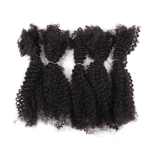 afro kinky braiding hair crochet braids with human hair bulk