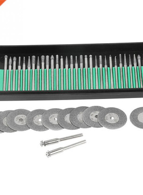 30pcs Diamond Burs + 10pcs Saw Blades Cutting Discs + 2pcs