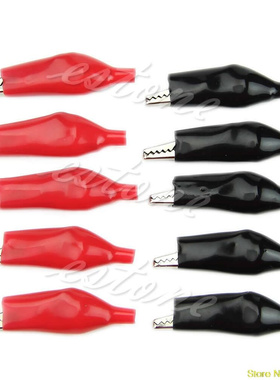 10x Crocodile Test Clip Alligator LeadsFor Electrical Jumper