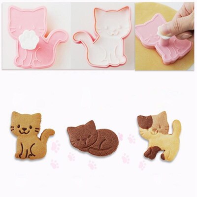 3Pcs/set Cute  Cookie Molds Fondant Cutter Biscuit Cutter