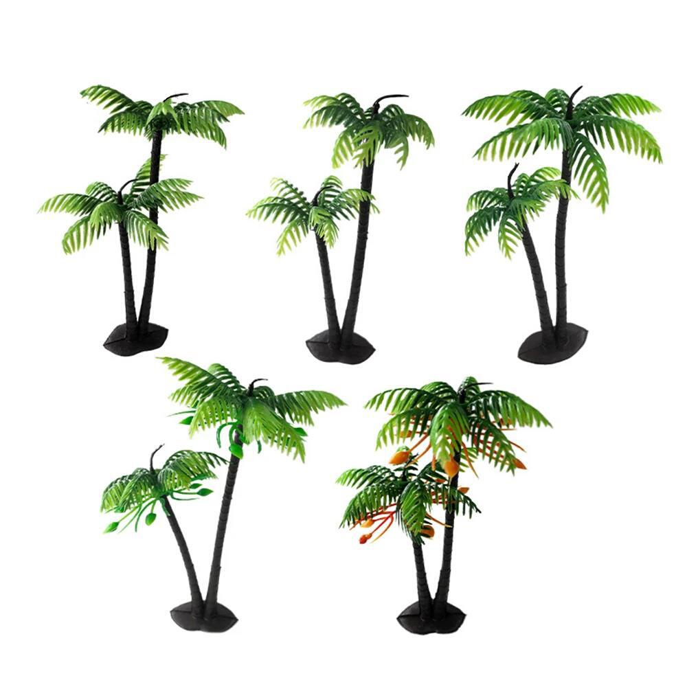 12Pcs Artificial Coconut Palm Tree Model Mini Simulation DIY
