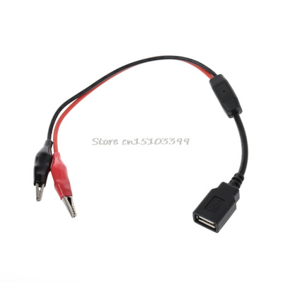 USB Alligator Clips Crocodile Wire Male/Female To USB Tester