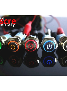 12mm metal push button switch With light Momenty LED lamp