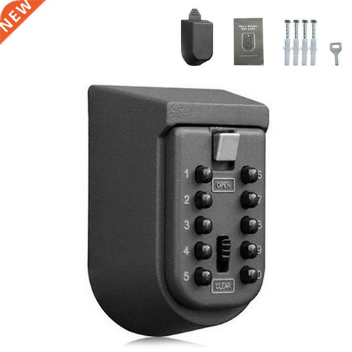 Wall Mounted Outdoor Key Storage Lock Box 10 Digit Push-Butt