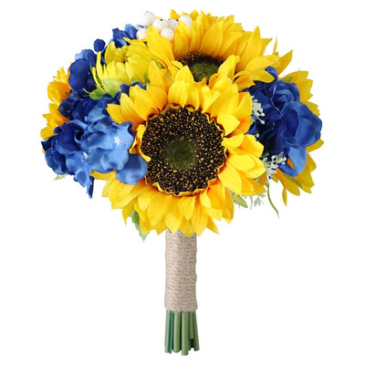 Artificial Sunflower Bridal Wedding Bouquet - Romantic