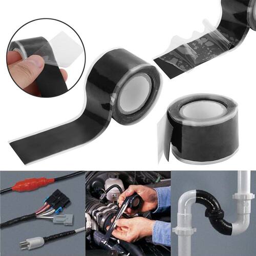 Self-Fusing-Wire Rubber Black Silicone Waterproof 1pcs Bondi