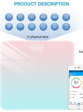 Bluetooth Body Scale BMI Bathroom Scales Smart Electronic Sc