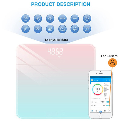 Bluetooth Body Scale BMI Bathroom Scales Smart Electronic Sc